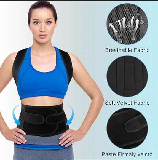 Back Posture Corrector Belt And Poster Correction Shoulder Support Lumber Brace Adjustable Belt For Men And Women